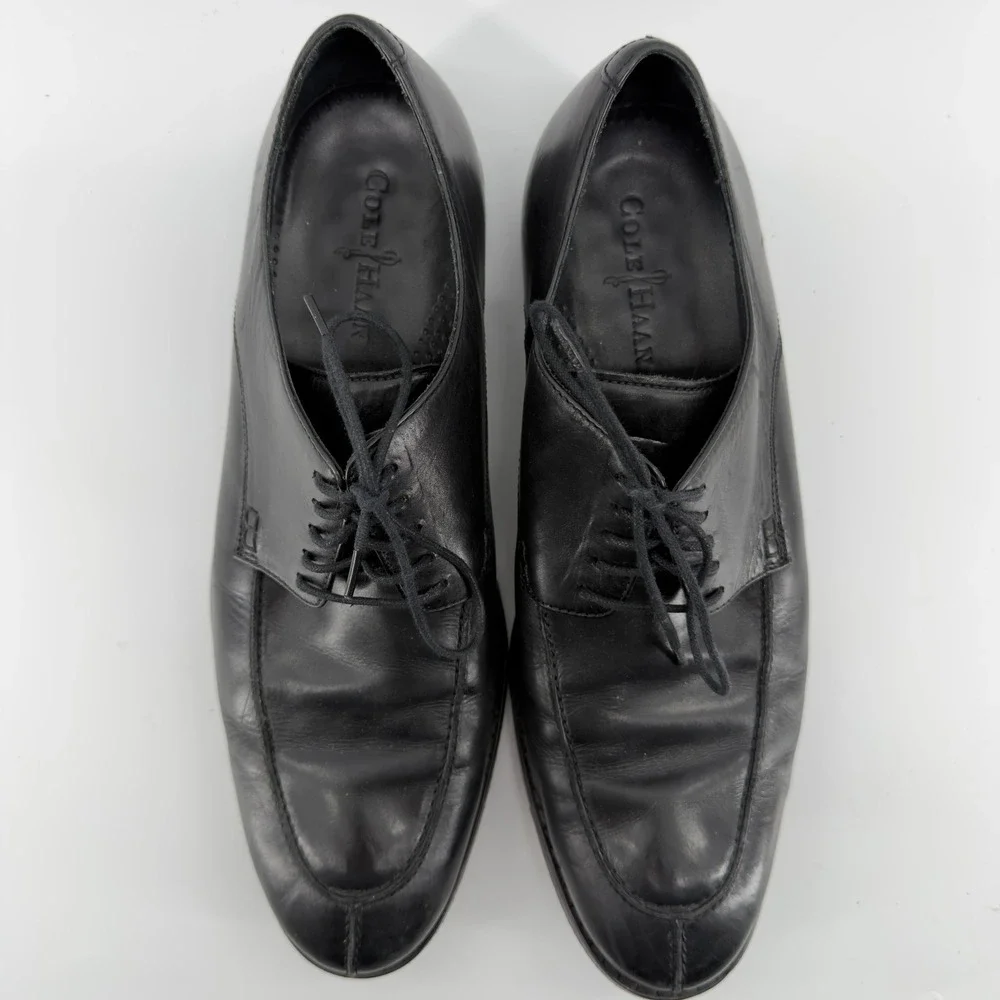 Cole Haan Mens Black Leather Split Toe Derby‎ Dress Shoes Size 12 M - Picture 3 of 6